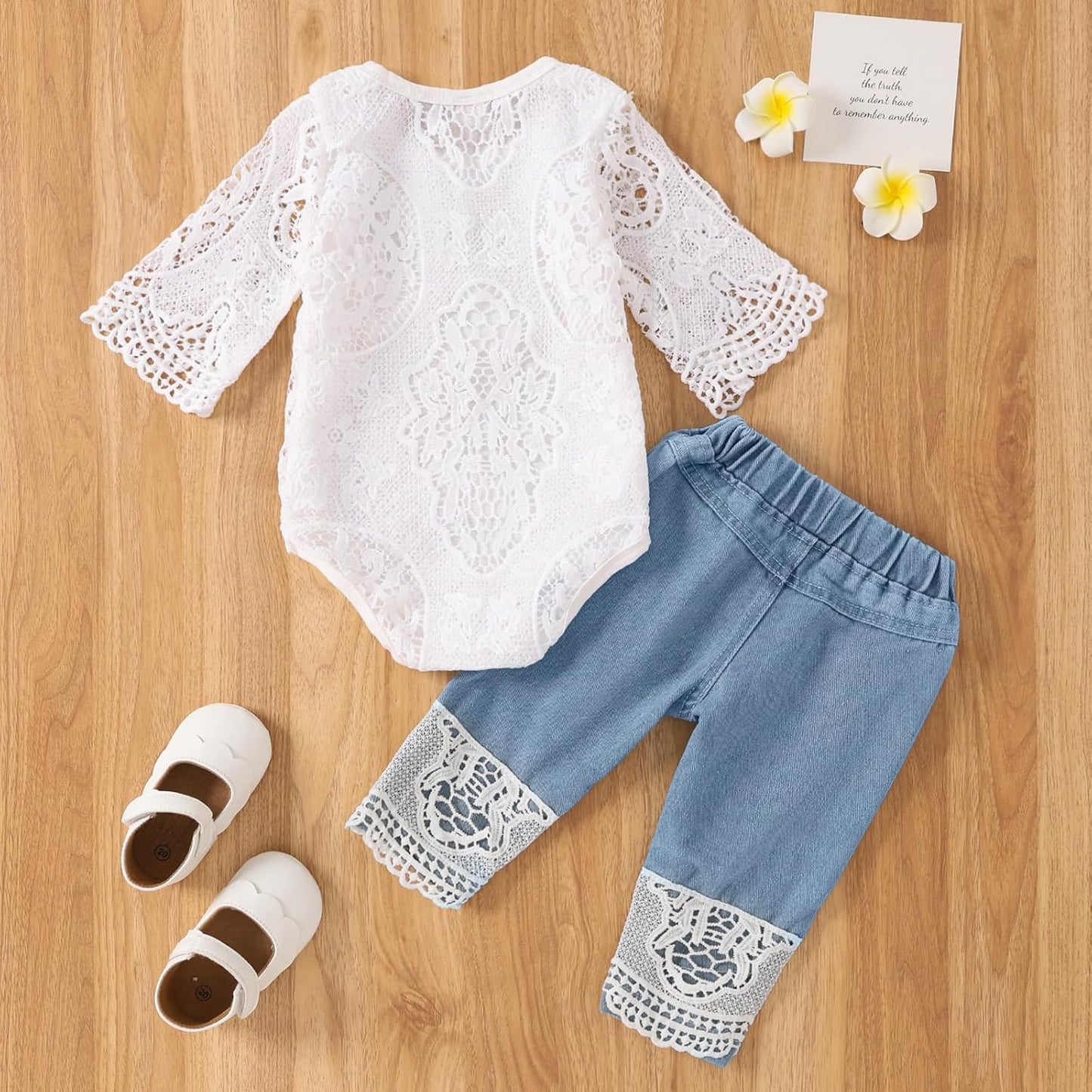 Baby Girl Clothes Outfits Toddler Infant Baby Romper Top+Jeans Clothing Set