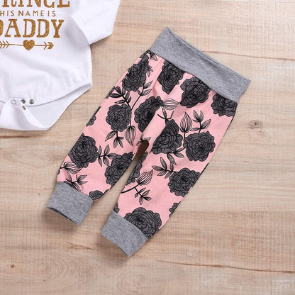 2Pcs Cute Newborn Baby Girls Pink Leopard Hoodie T-Shirt Top + Pants Outfits Set