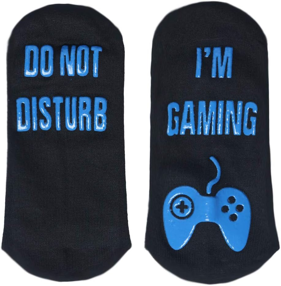 Do Not Disturb Funny Gaming Socks Christmas Gift Stocking Stuffers for Teenage Boys Kids Men Women