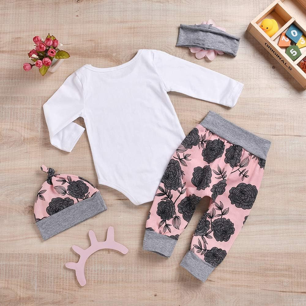 2Pcs Cute Newborn Baby Girls Pink Leopard Hoodie T-Shirt Top + Pants Outfits Set